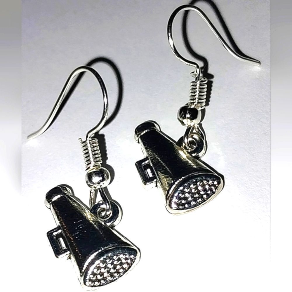 Hand crafted antique cheerleader earrings